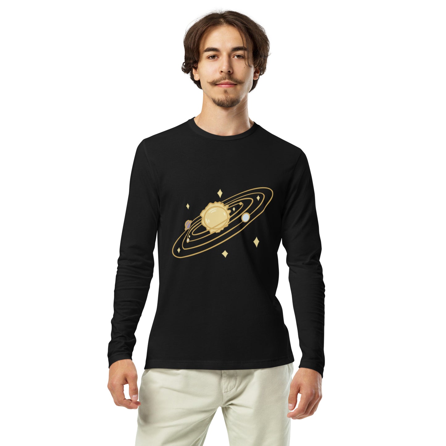 Galaxy Long Sleeve Fitted Crew