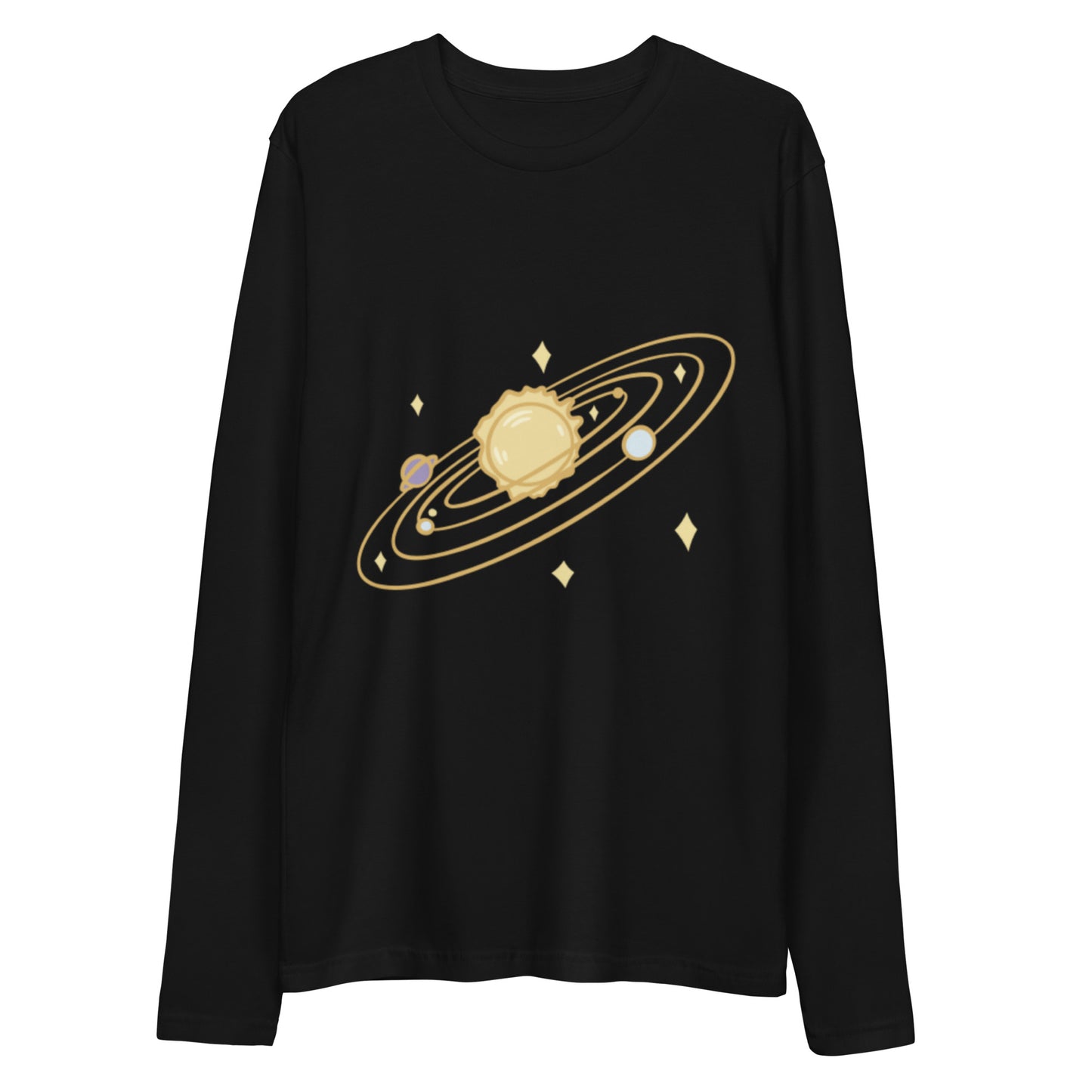 Galaxy Long Sleeve Fitted Crew