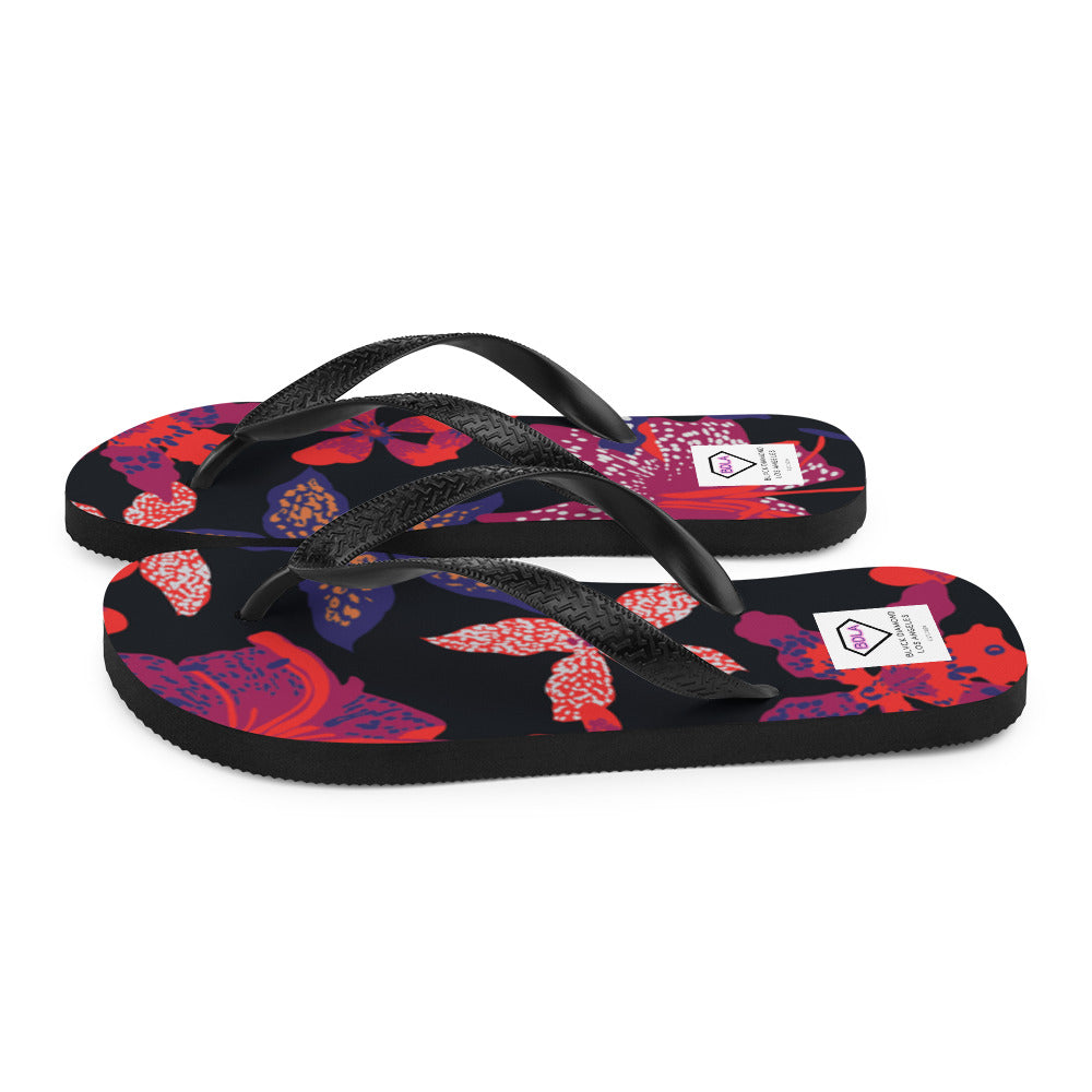 Flip-Flops bright flower color pattern