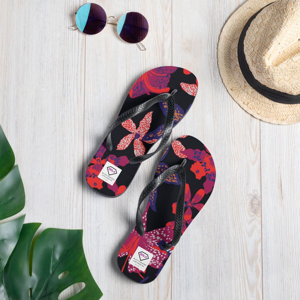 Flip-Flops bright flower color pattern