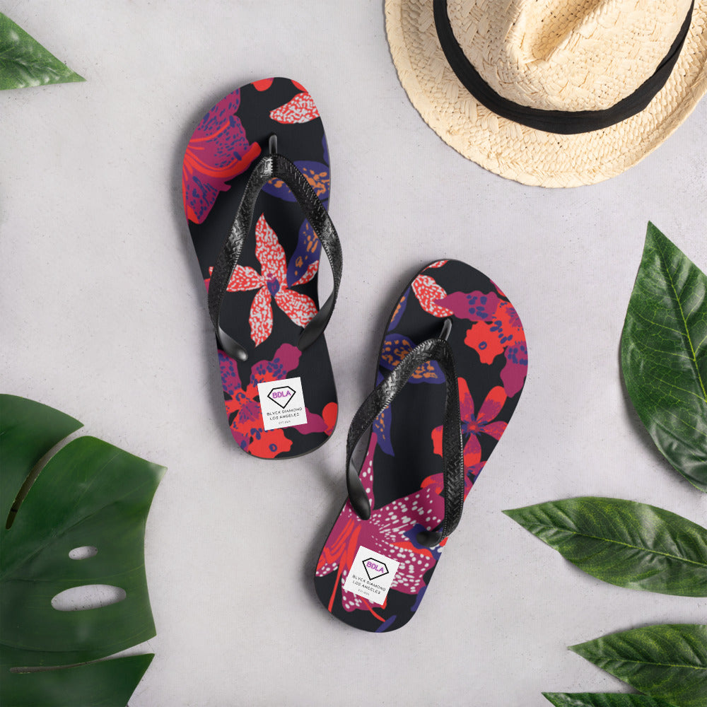 Flip-Flops bright flower color pattern